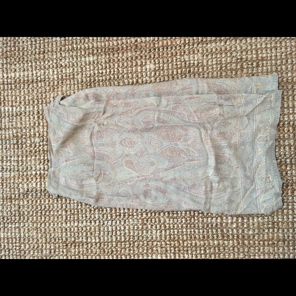 Talbots vintage paisley wrap skirt